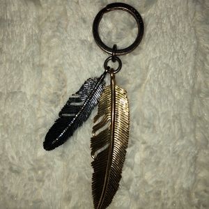 Coach feather keychain